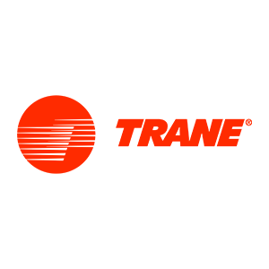 Trane logo. Learn more about Trane HVAC systems at trane.com